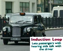 Induction Loop Lets passengers with hearing aids talk with the driver.